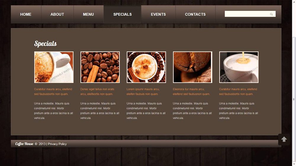 Thiết kế website quán café