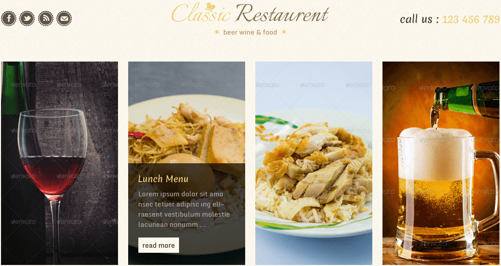 Mẫu website nhà hàng quán ăn tối ưu chức năng