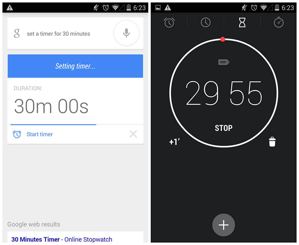 google set a timer for 4 minutes