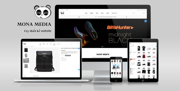 Mẫu thiết kế website bán giầy phong cách thể thao