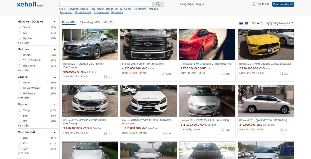 Xe hơi 1 - Website rao vặt ô tô xe hơi