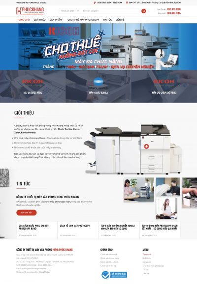 HƯNG PHÚC KHANG – Cho thuê máy Photocopy