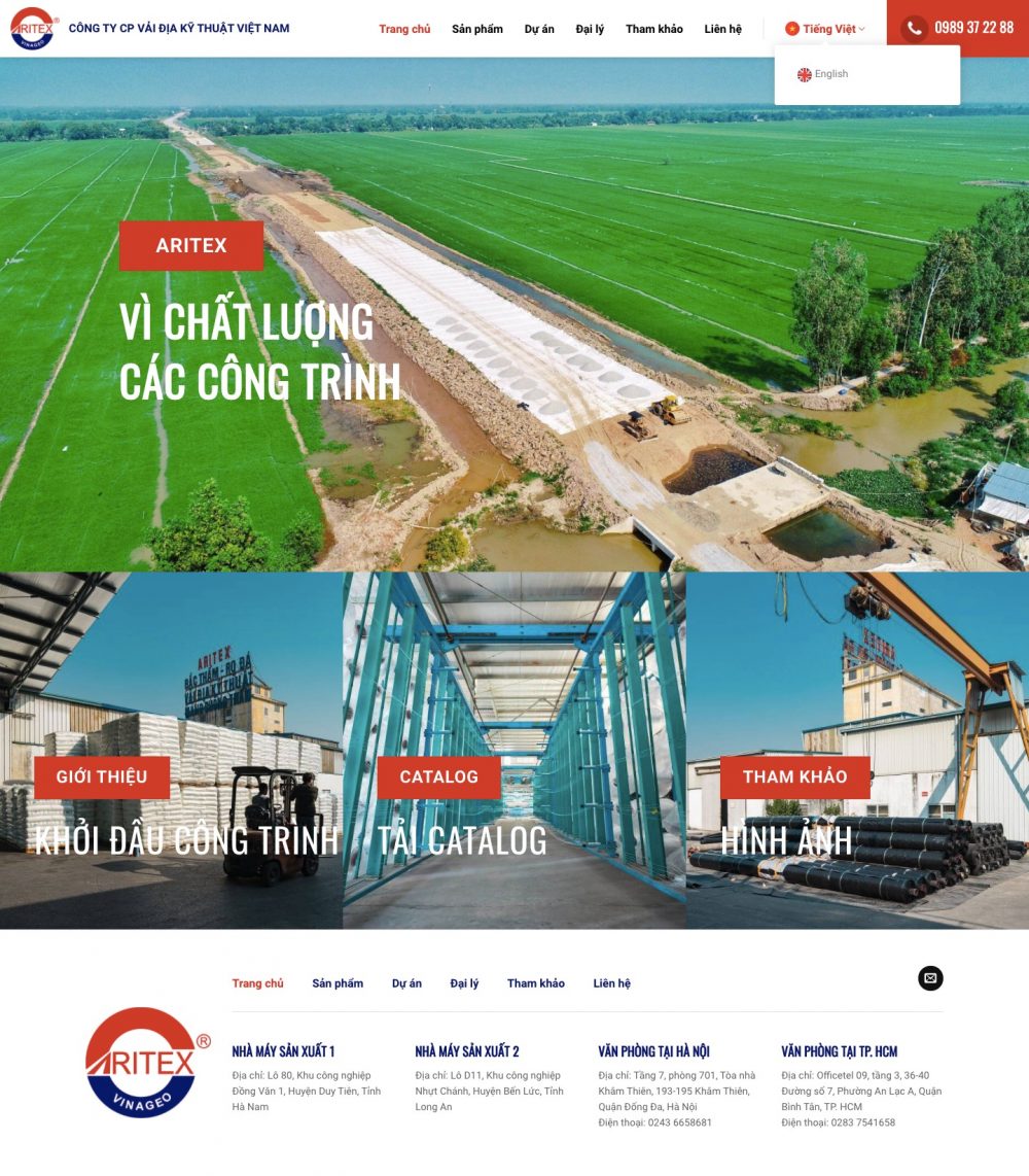 ARITEX – Công ty Cổ phần Vải Địa Kỹ Thuật Việt Nam