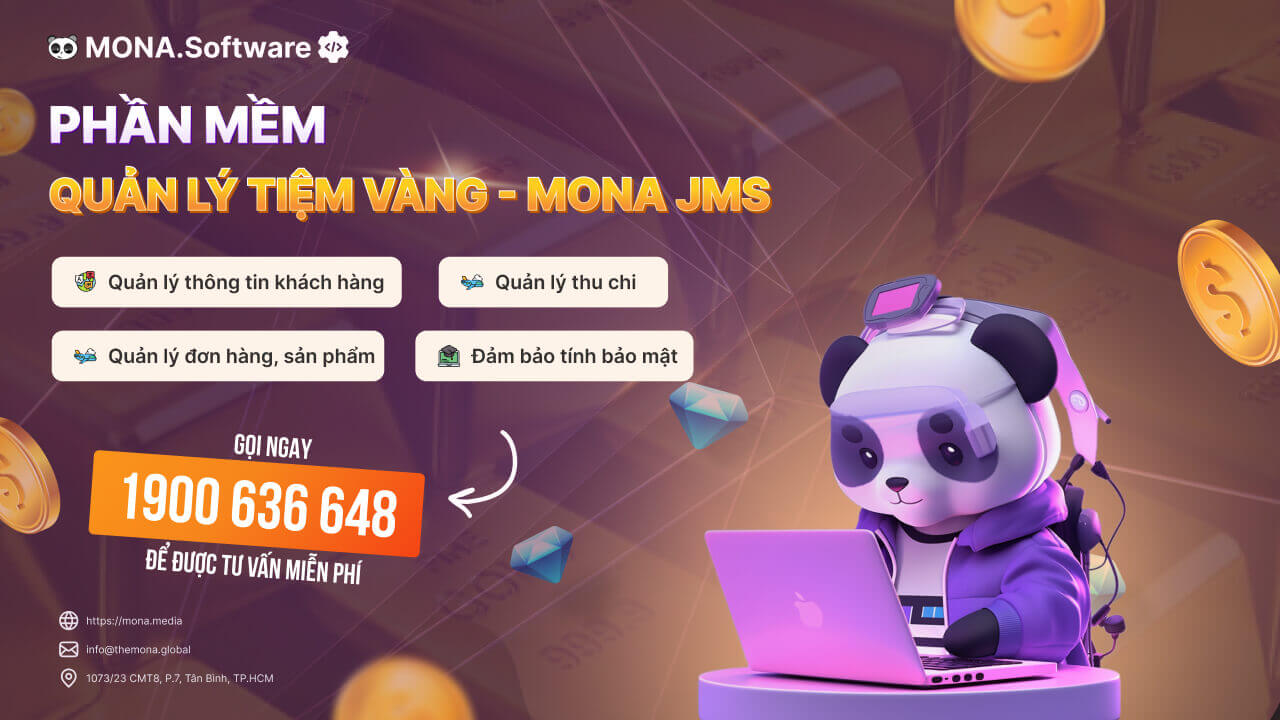 Phần mềm quản lý tiệm vàng bạc đá quý MONA JMS