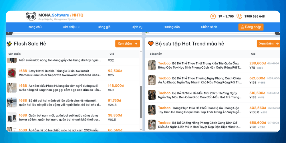 Tìm kiếm sản phẩm website đặt hàng Trung Quốc​